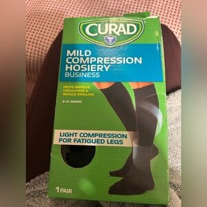 NEW Curad Unisex 8-15 Mmhg Compression Hosiery Socks TS8 Black  Large. Open box